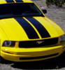 2005-09 Mustang Lemans Racing Stripe Kit - Low Wing - Convertible